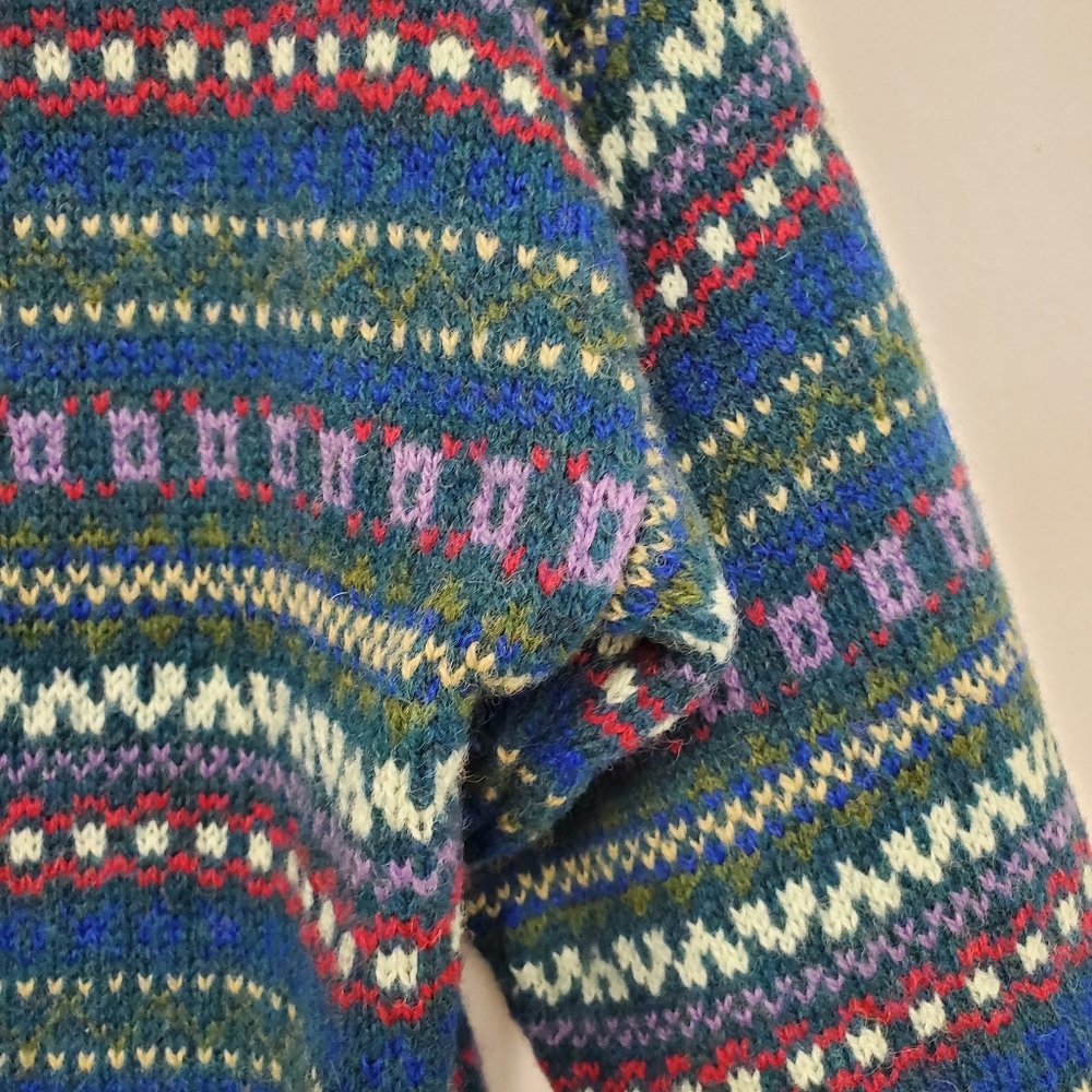 Men's Multicolor Patterned Cardigan - Picture 6 of 10